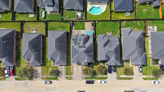 aerial view with a residential view