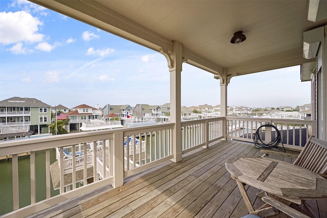 deck featuring a residential view