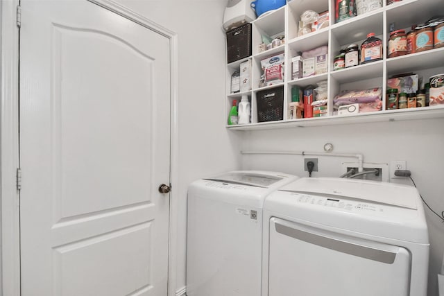 laundry room featuring laundry area and independent washer and dryer