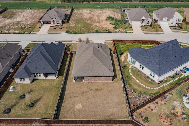 aerial view featuring a residential view