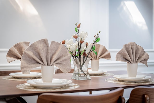 view of dining room