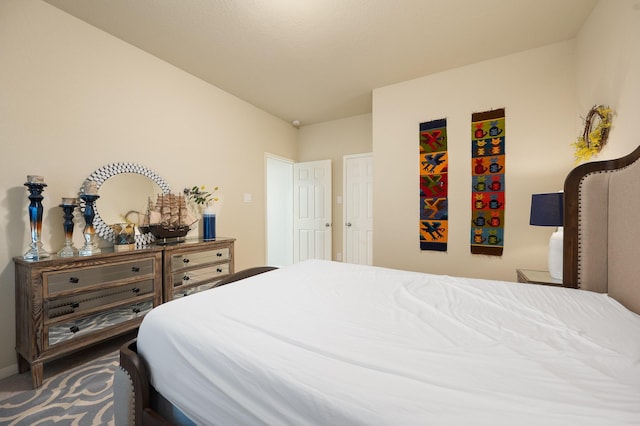 bedroom with carpet floors