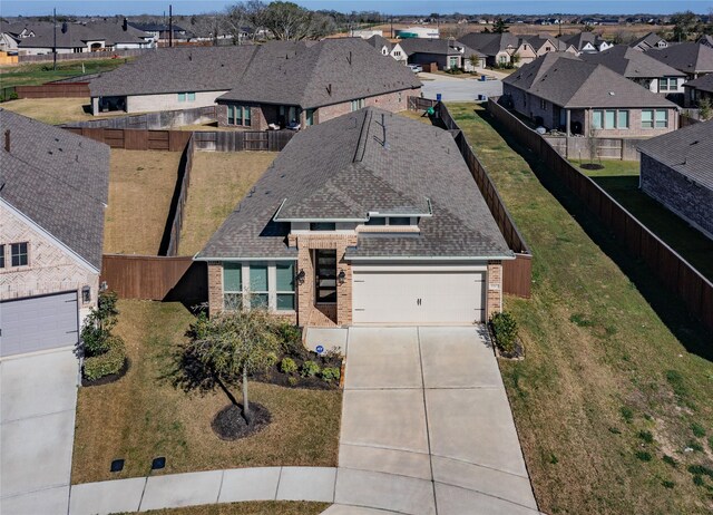 bird's eye view featuring a residential view