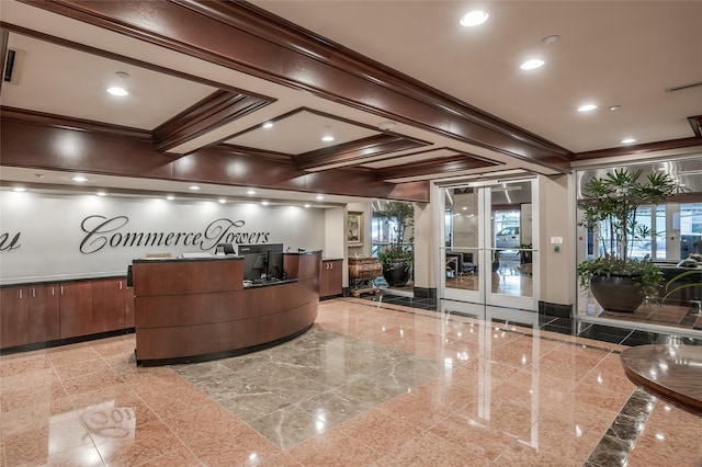 reception area featuring french doors