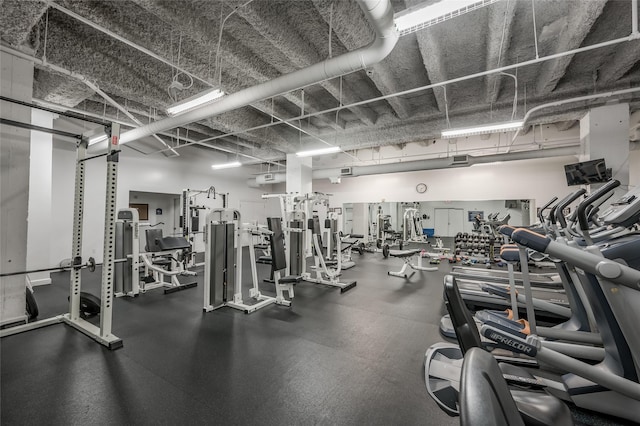 view of workout area