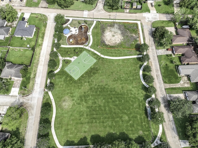 bird's eye view with a residential view