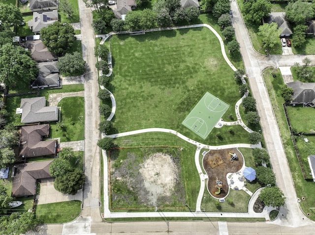 bird's eye view with a residential view