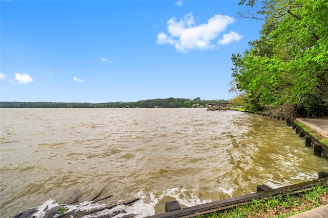 view of yard featuring a water view