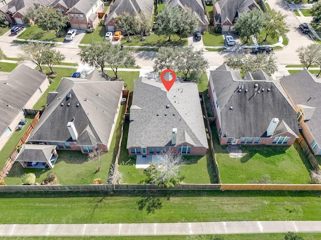 bird's eye view featuring a residential view