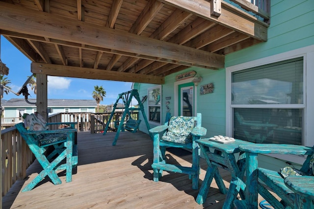 view of wooden deck