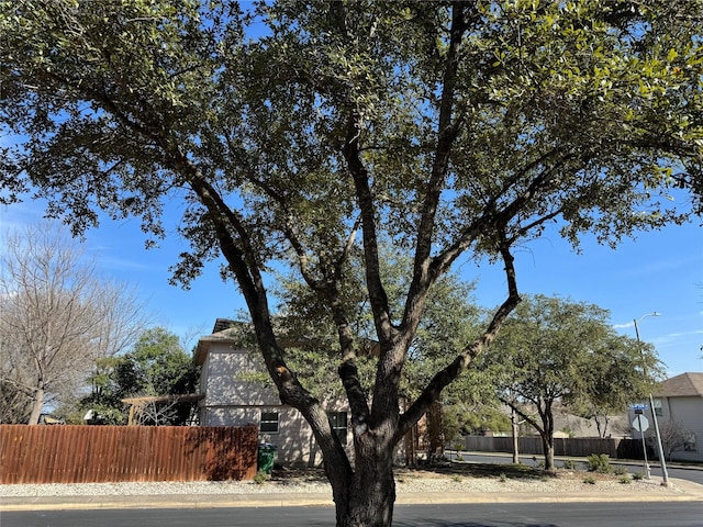 exterior space featuring fence