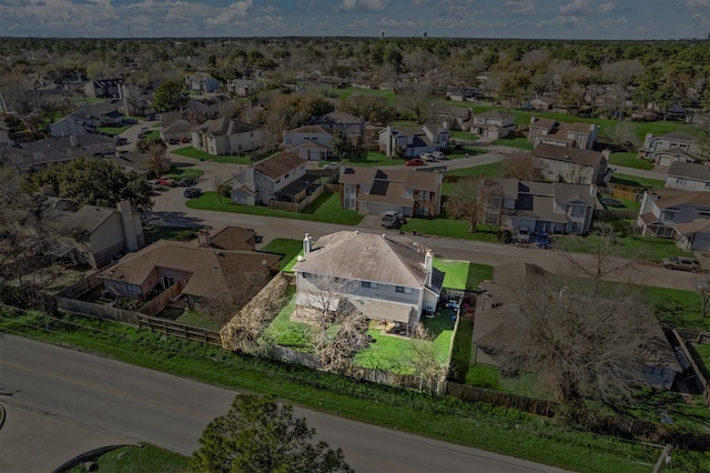 bird's eye view with a residential view