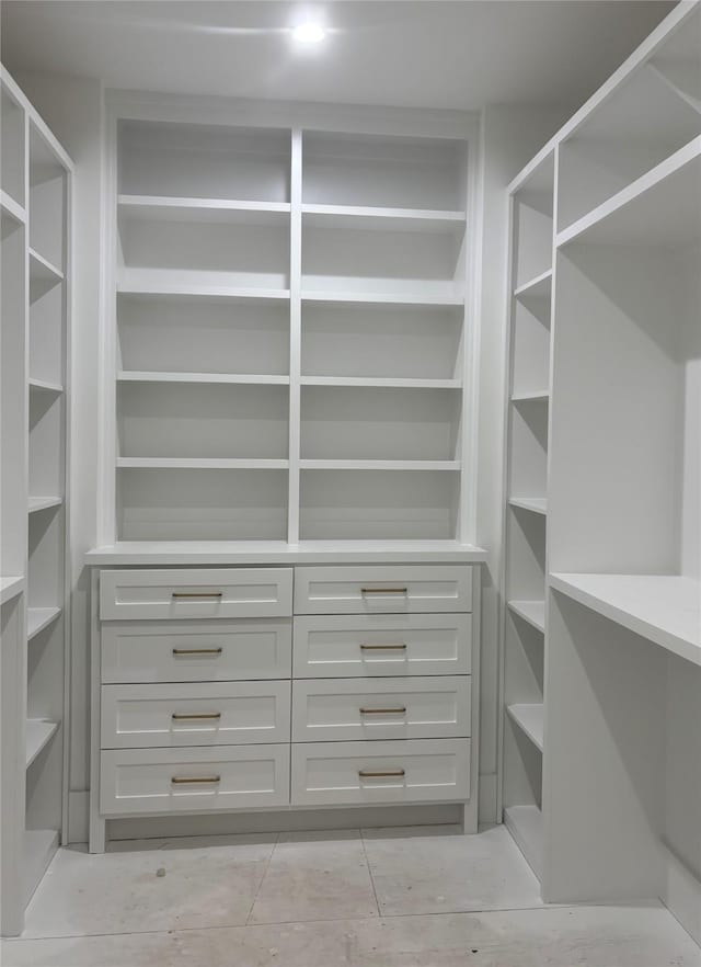 view of walk in closet