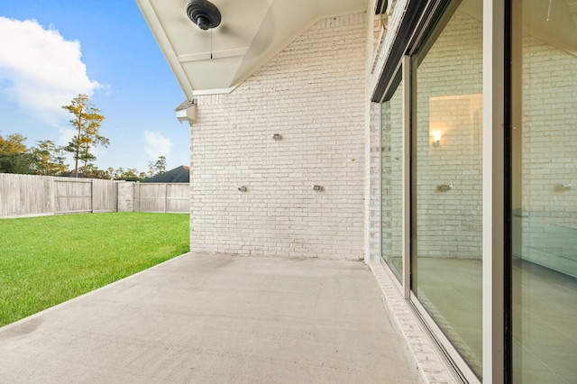 view of patio / terrace with a fenced backyard