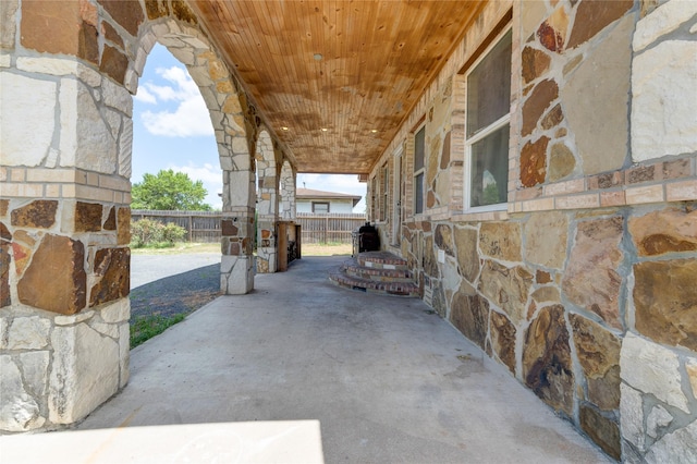 view of patio with fence