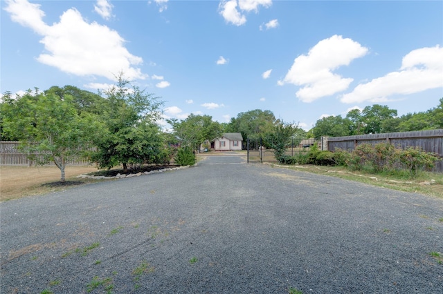 view of road with driveway