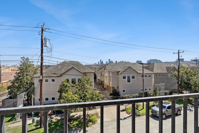 balcony featuring a residential view