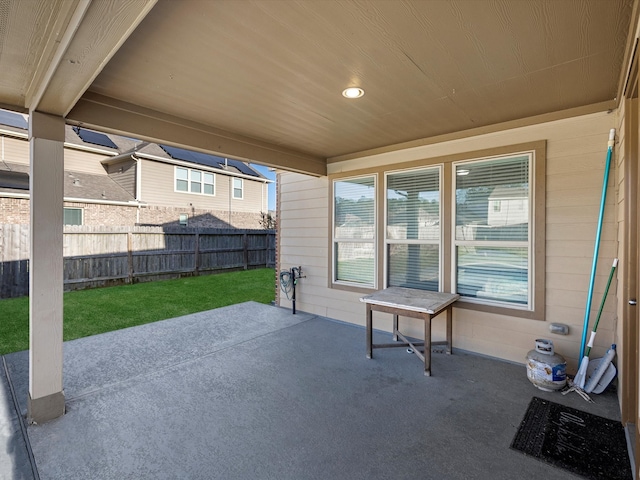 view of patio / terrace with fence