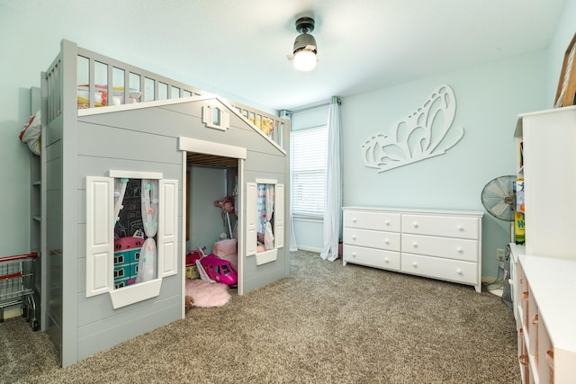 bedroom with carpet