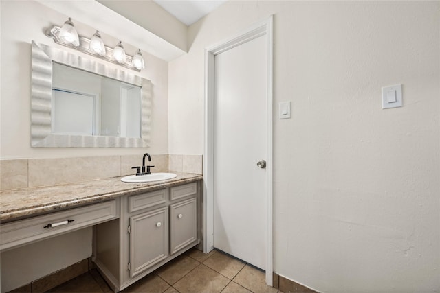 bathroom featuring vanity and tile patterned floors