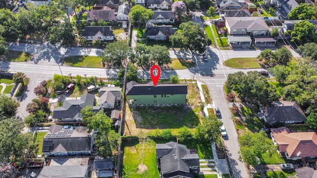 aerial view featuring a residential view