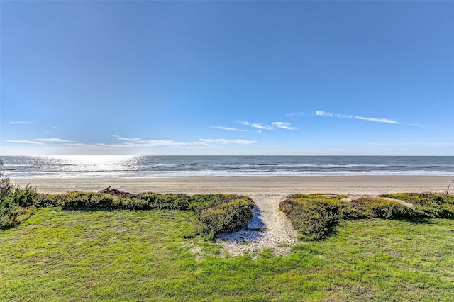 property view of water with a view of the beach