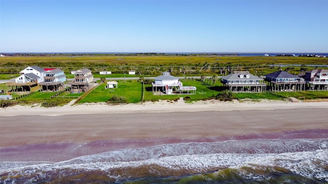 aerial view with a view of the beach