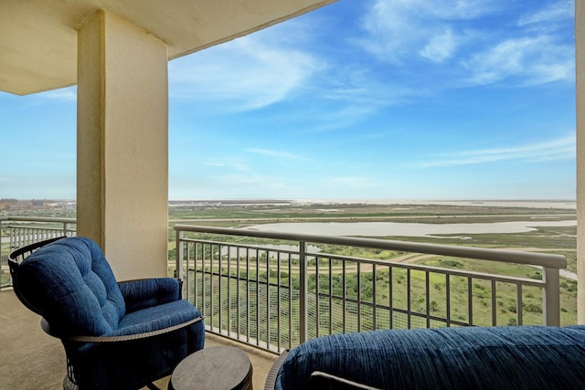 balcony with a rural view