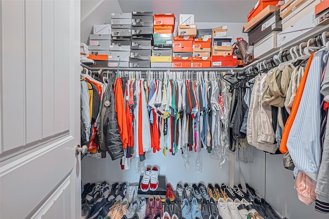 view of walk in closet