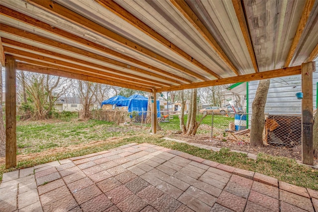 view of patio with fence