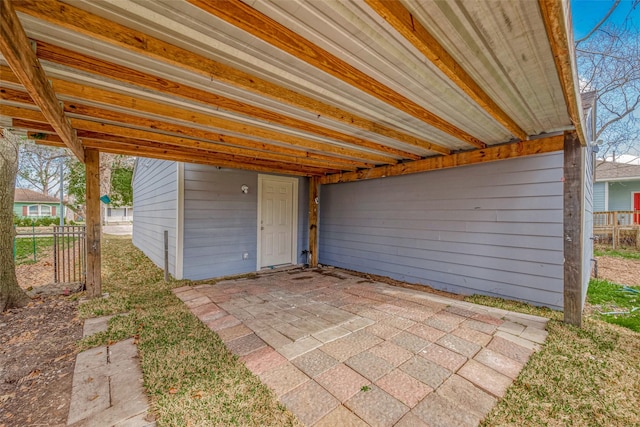 view of patio with fence