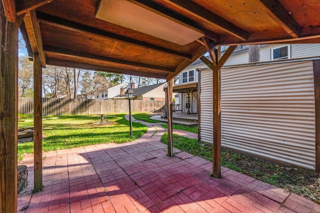 view of patio / terrace with fence