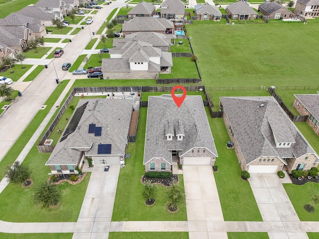 birds eye view of property featuring a residential view