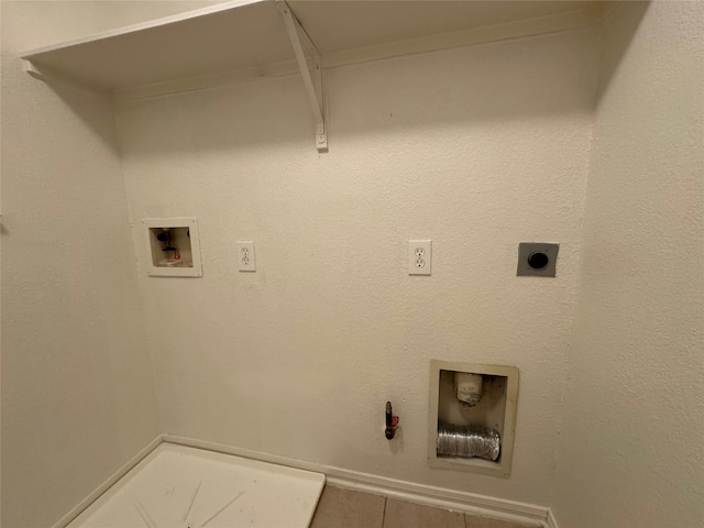 laundry area featuring washer hookup, laundry area, and electric dryer hookup