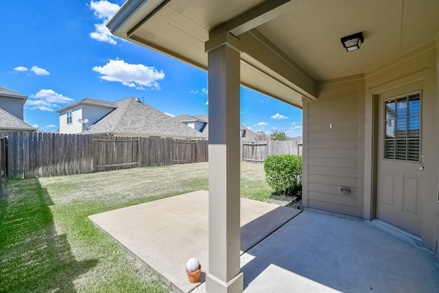 view of patio / terrace featuring a fenced backyard