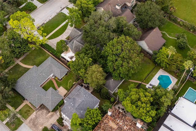 aerial view featuring a residential view