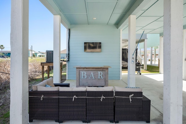 view of patio with an outdoor hangout area