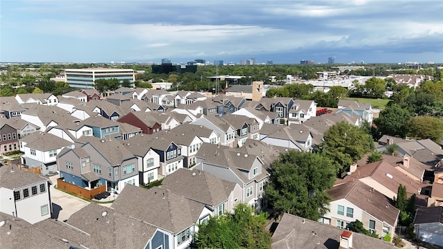 drone / aerial view with a residential view