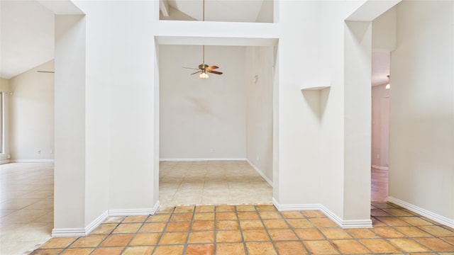 2026 Ashford Hollow Ln, Houston, TX 77077 - tiled entrance foyer featuring a ceiling fan and baseboards