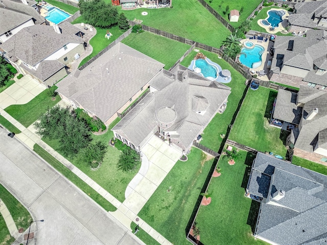 drone / aerial view featuring a residential view