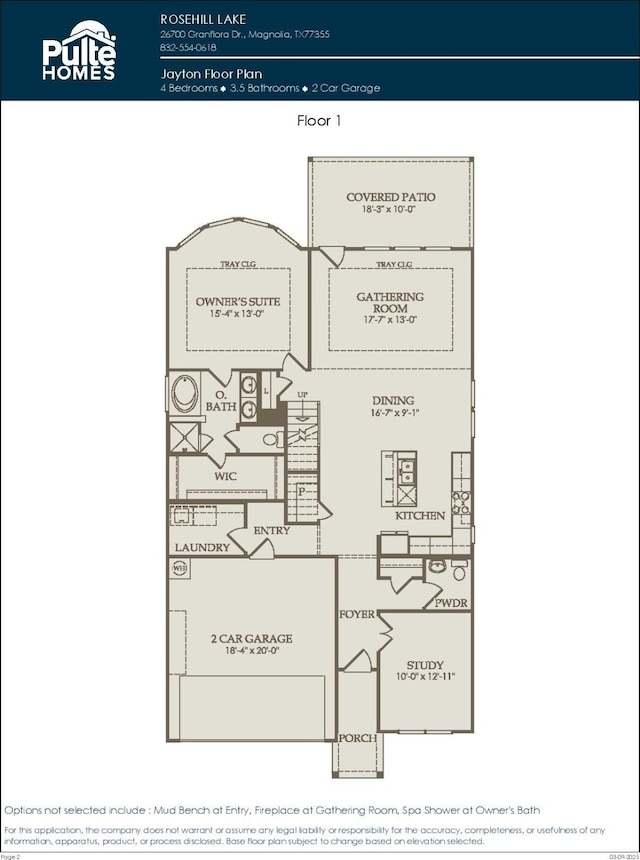 26711 Grandiflora Dr, Magnolia, TX 77355 - home floor plan