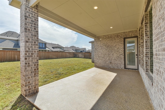 view of patio / terrace with a fenced backyard