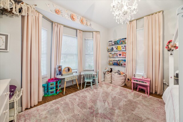 4113 Ella Blvd, Houston, TX 77018 - game room featuring an inviting chandelier and wood finished floors