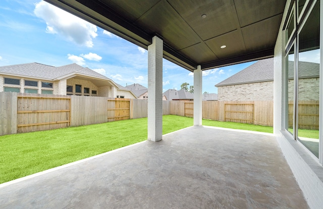 view of patio / terrace with a fenced backyard