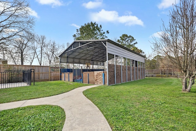 exterior space featuring fence