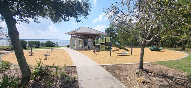 communal playground with fence