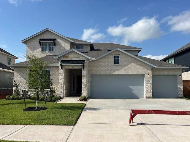 2409 Seaglass Terrace Dr, Katy, TX 77493 - craftsman house with roof with shingles, an attached garage, and concrete driveway