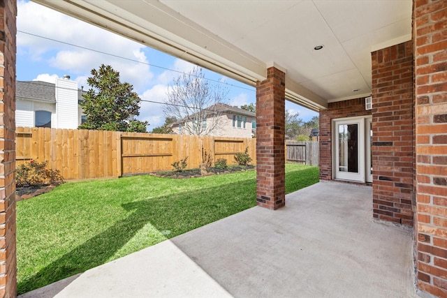 view of patio / terrace featuring a fenced backyard