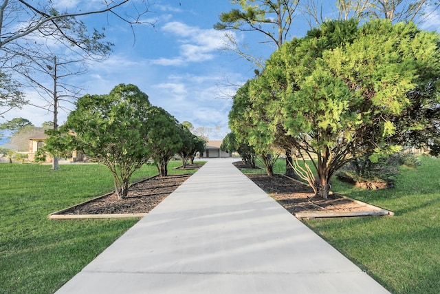 surrounding community featuring a lawn