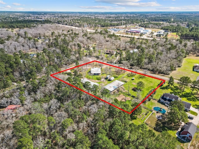 aerial view with a view of trees